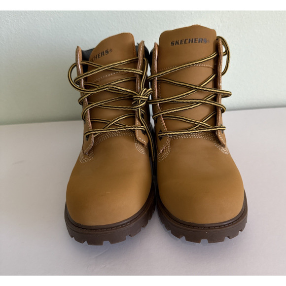 Skechers Mecca Mitigate boots Wheat color brown Size Youth 6 NEW Work farming - Picture 2 of 8